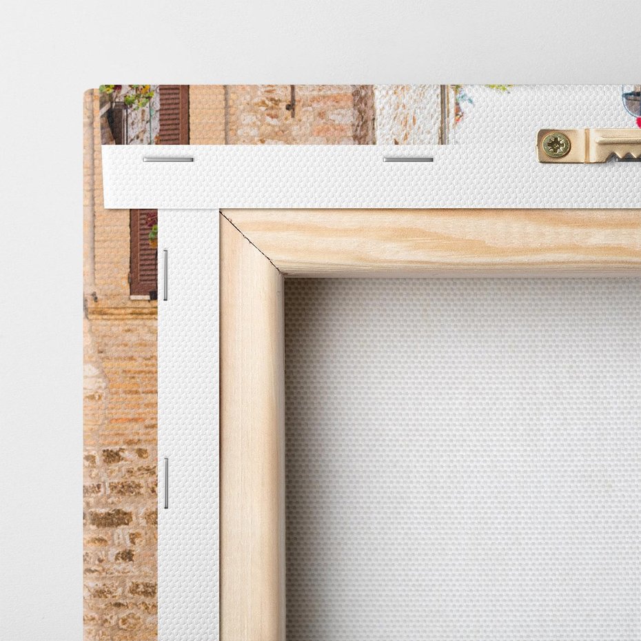 Obraz na płótnie 40x40 - Miłość na Romantycznej Uliczce - romantyczna, uliczka