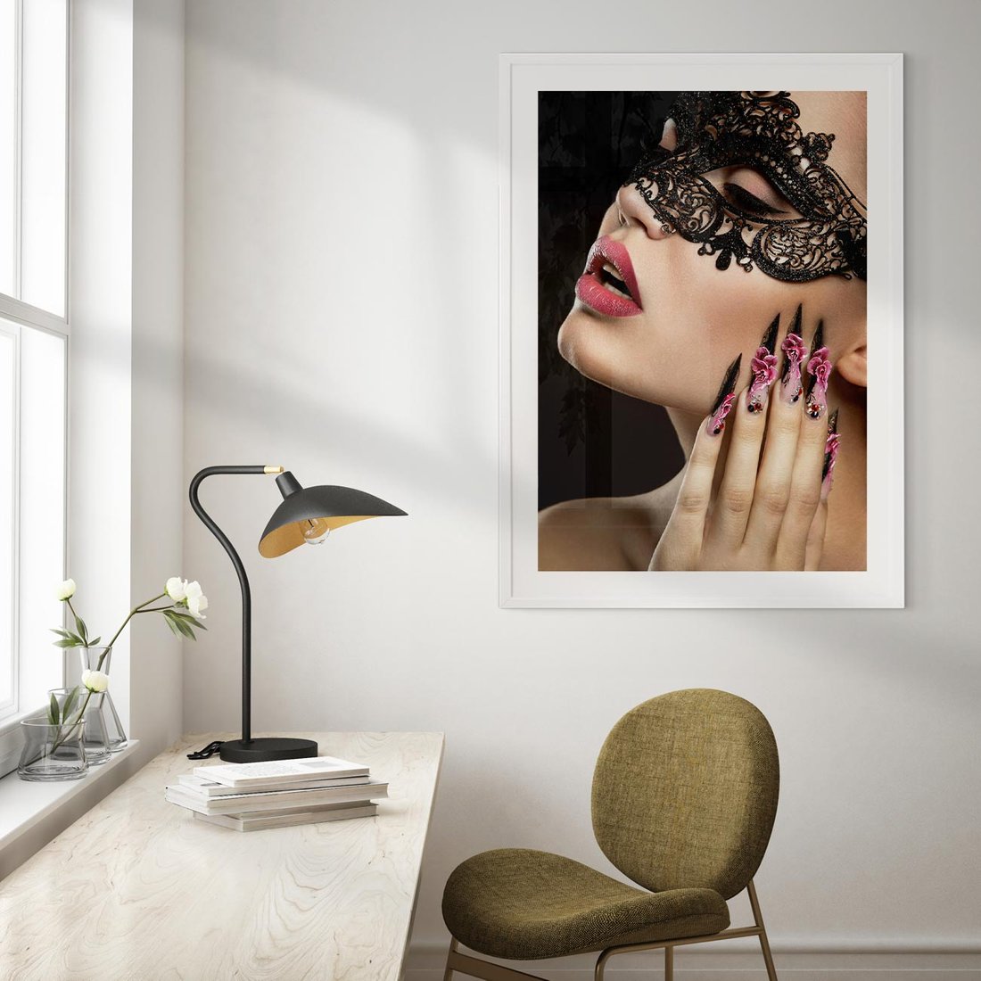 Plakat bez ramy 40x50 - Piękno na tipsach - beauty, manicure