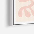 Obraz w ramie 50x70 - Migotliwe Akwarelowe Kontury - absrakcyjne dziwne formy, nowoczesny plakat - rama biała