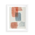 Plakat w ramie 40x50 - Pastelowa Abstrakcja: Maźnięcia Farbą - abstrakcja, maźnięcia farny - rama biała