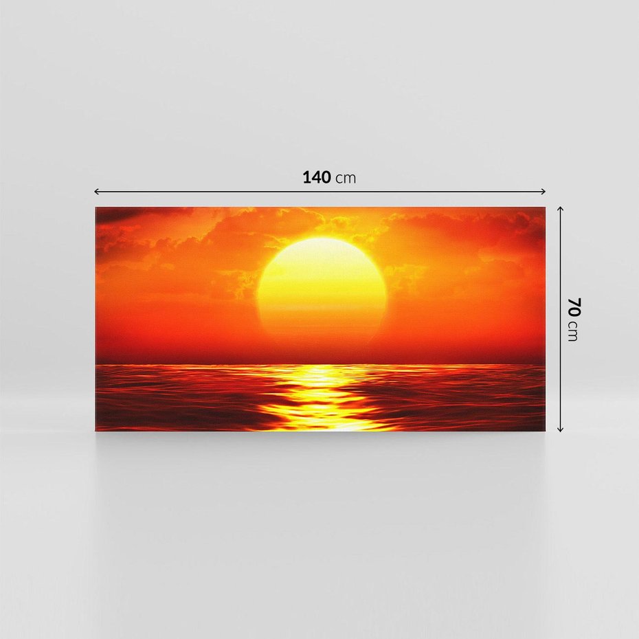 Obraz na płótnie 140x70 - Romantyczny Zachód Słońca nad Morzem - zachód, słońca