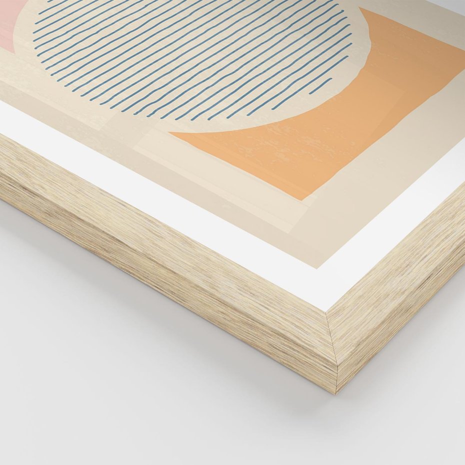 Plakat w ramie 30x40 - Rozbijająca Opowieść - geometryczne kształty, koła - rama drewno