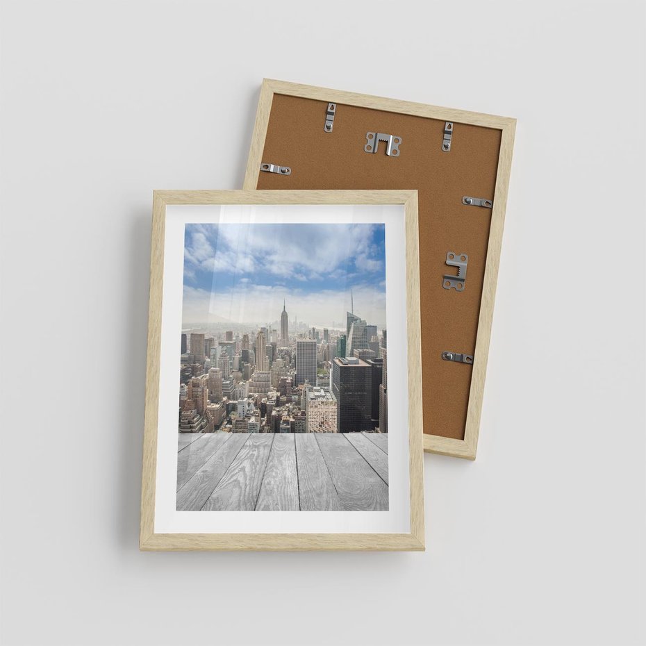 Plakat w ramie 30x40 - Nowojorska energia miejsca - Nowy Jork, miasto - rama drewno