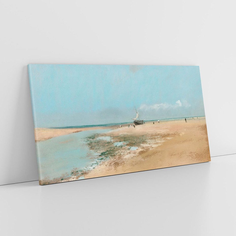 Obraz na płótnie 120x60 - Beach at Low Tide (Mouth of the River) (1869), Edgar Degas - Reprodukcja - reprodukcja, obraz na płótnie
