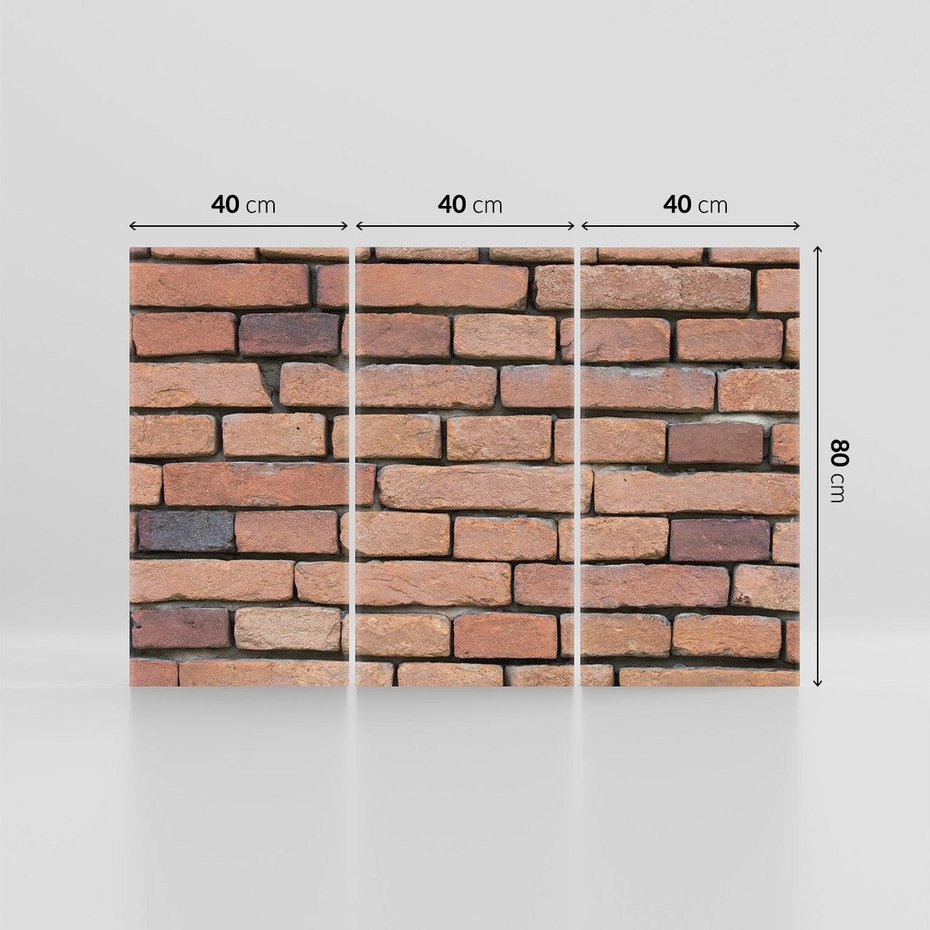 Obraz na płótnie 120x80 - Mur cegieł: industrialny urok - cegły, mur