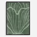 Obraz w ramie 70x100 - Zieleń Kształtująca Spokój - zielony plakat, roślinne inspiracje - rama czarna
