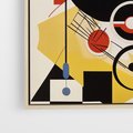 Obraz w ramie 50x70 - Wnętrza Refleksyjnego Światła - modernistyczny obraz, styl bauhaus - rama drewno