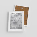 Plakat w ramie 30x40 - Kreatywna Forma - geometryczny, 3D - rama biała