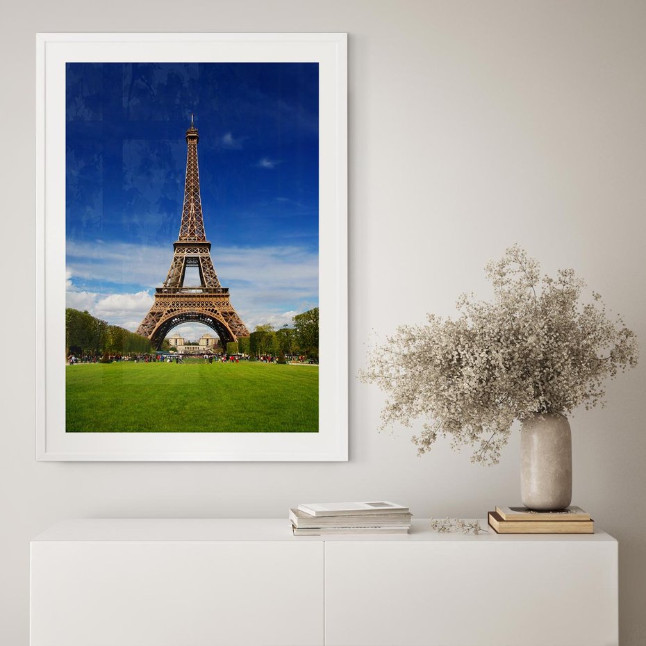 Plakat bez ramy 21x30 - Eiffla: symbole Paryża - Eiffla, Paryż