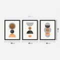 Zestaw obrazy w ramie 40x50 galeria - Geometryczne, nowoczesne - rama czarna