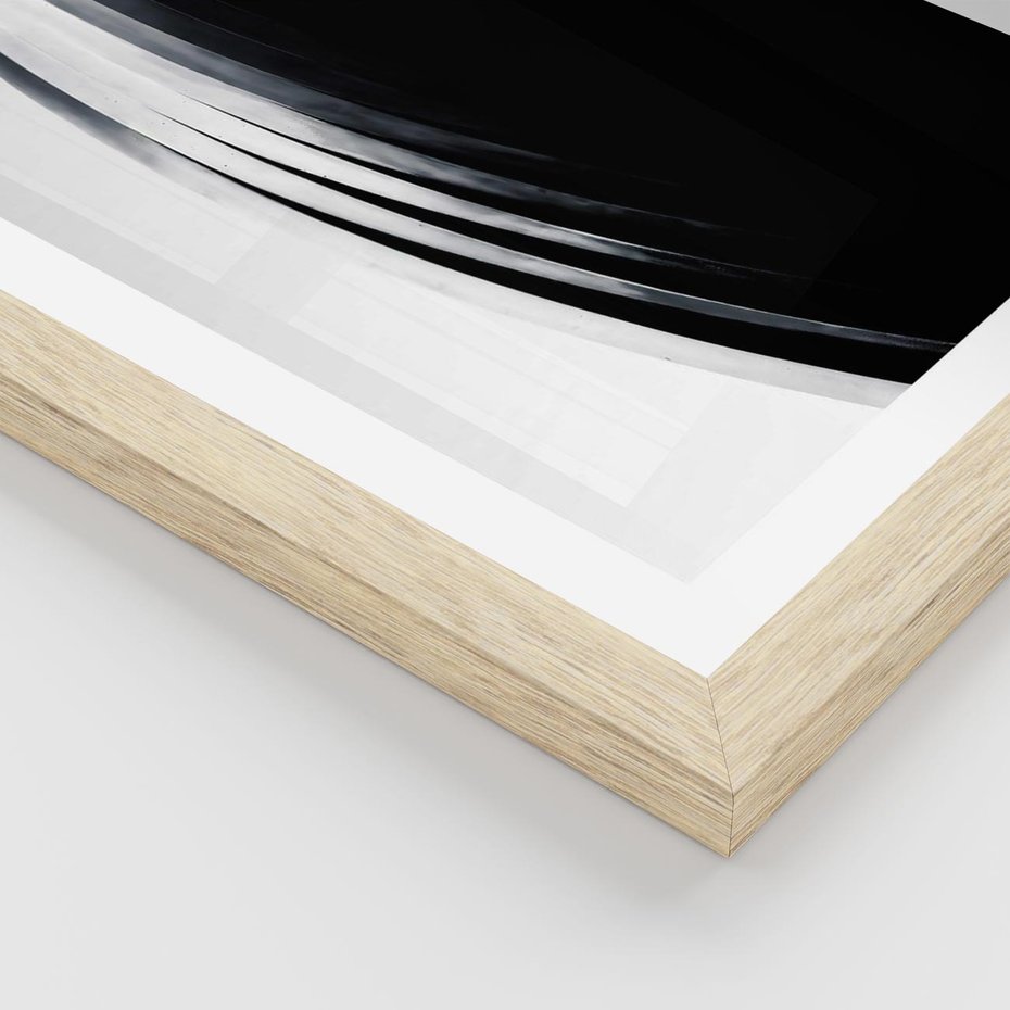 Plakat w ramie 40x50 - Awangarda w Kontraście - architektura, nowoczesne formy - rama drewno