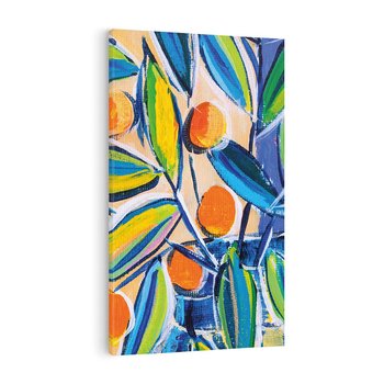 Obraz na płótnie 80x120 - Cytrusowa Abstrakcja - abstrakcja, owoce cytrusowe