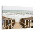 Obraz na płótnie 120x80 - Morze i drewniany pomost - morze, pomost