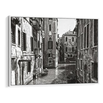 Obraz w ramie 100x70 - Zabłądzić w Wenecji - wenecja, kanały - rama biała