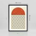 Plakat w ramie 50x70 - Abstrakcyjne Wzory na Plakacie - geometryczna sztuka, nowoczesny plakat - rama czarna
