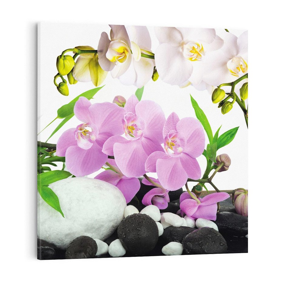 Obraz na płótnie 70x70 - Orchidea w SPA - spa, orchidea