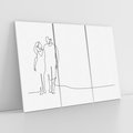 Obraz na płótnie 120x80 - Wspólne Kroki - line art, szkic