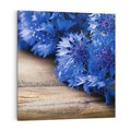 Obraz na płótnie 40x40 - Kwiatowy niebieski: Subtelność natury - kwiaty, niebieski