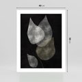 Plakat bez ramy 40x50 - Mroczne Złudzenia - abstrakcyjne liście, mroczna atmosfera