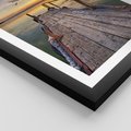 Plakat w ramie 30x40 - Spokojny pomost nad jeziorem - pomost, jezioro - rama czarna
