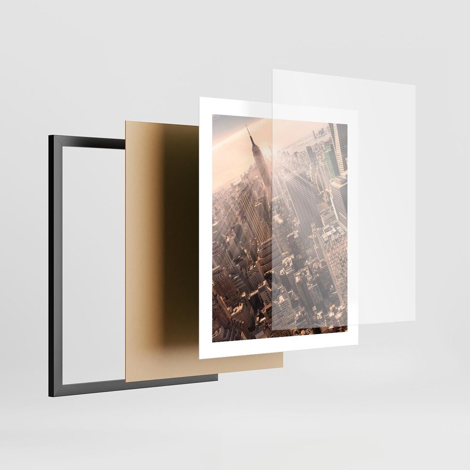 Plakat w ramie 40x50 - Dynamika Nowego Jorku - Nowy Jork, miasto - rama czarna