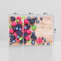 Obraz na płótnie 120x80 - Smak malin i borówek - owoce, leśne