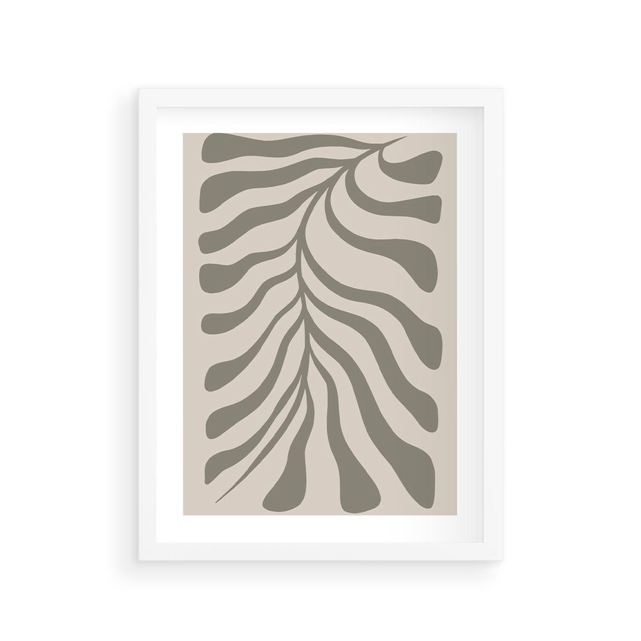 Plakat w ramie 30x40 - Zaklęte Kształty - nowoczesna sztuka, plakat modern - rama biała