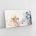 Obraz na płótnie 120x60 - Nostalgiczne tańce pędzla - akwarelowe kwiaty, gałęzie