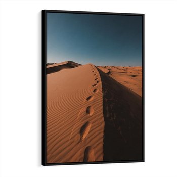 Obraz w ramie 50x70 - Piasek pustyni w ogniu - pustynia, piasek - rama czarna