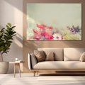 Obraz na płótnie 120x80 - Delikatne kwiaty pastelowe - kwiaty, pastelowe