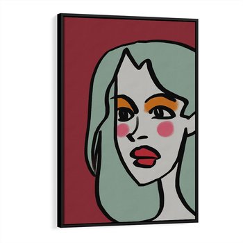 Obraz w ramie 70x100 - Ekspresja Linii - nowoczesny plakat, mocna linie - rama czarna