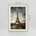 Plakat w ramie 50x70 - Uroczystość w Paryżu - Paryż, wieża - rama drewno