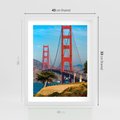 Plakat w ramie 40x50 - W krainie amerykańskich mostów - most, USA - rama biała