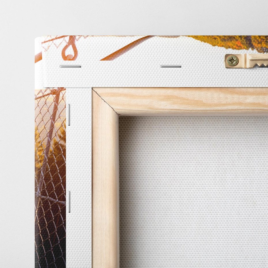 Obraz na płótnie 60x60 - Drewniany most w górach - most, drewniany