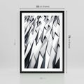 Plakat w ramie 50x70 - Geometryczna Nowoczesność - nowoczesna architektura, gemetryszne formy - rama czarna