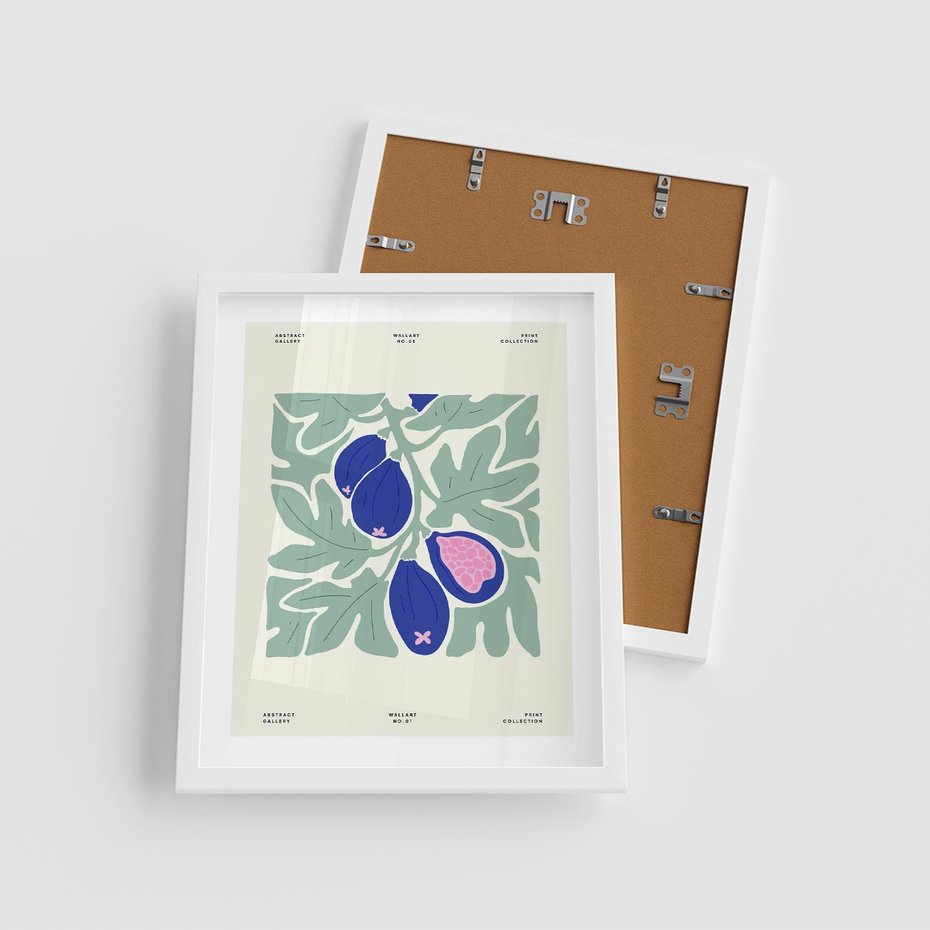 Plakat w ramie 40x50 - Symfonia Przestrzeni - figi, plakat - rama biała