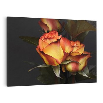 Obraz na płótnie 120x80 - Romantyczne Piękno Róż na Tle Natury - róże, kwiaty