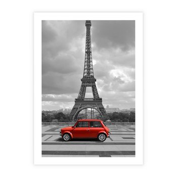 Plakat bez ramy 21x30 - Paryż z wieżą Eiffla w tle - Paryż, Eiffla