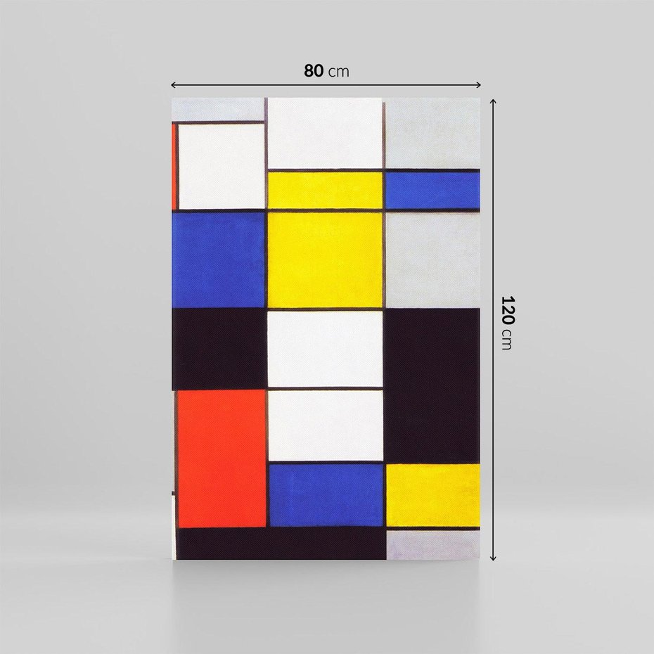 Obraz na płótnie 80x120 - Kompozycja A (1920), Piet Mondrian - Reprodukcja - reprodukcja, obraz na płótnie