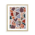Plakat w ramie 40x50 - Intrygujące Rozbicie - gemoetryczne kształty, mozaika - rama drewno
