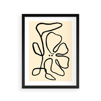 Plakat w ramie 40x50 - Zaklęte Aberracje - abstrakcyjna sztuka, przypominająca kwiat - rama czarna