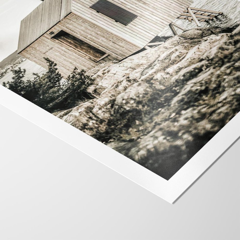 Plakat bez ramy 40x50 - Nostalgiczna Oaza - rustykalny domek, domek nad jeziorem