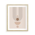 Plakat w ramie 40x50 - Strukturalne Kształty Postępu - boho plakat, minimalizm - rama drewno