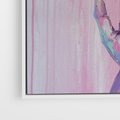 Obraz w ramie 120x80 - Splecione - obraz olejny, pastelowe kolory - rama biała