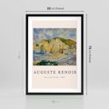 Plakat w ramie 50x70 - Plakat z Reprodukcją A. Renoira - Auguste Renoir, Morze i klify - rama czarna