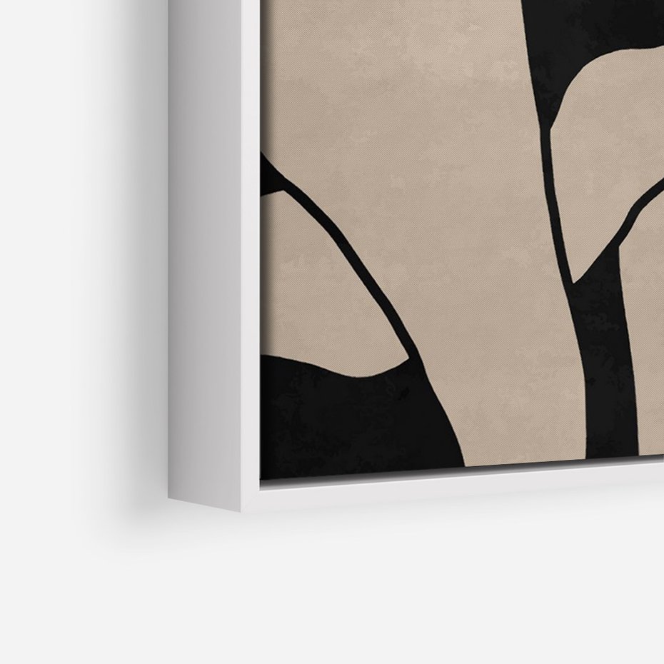 Obraz w ramie 50x70 - Nocne Pochłonięcia - abstrakcyjne linie, mroczny plakat - rama biała