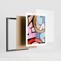 Plakat w ramie 40x50 - Kolory Komiksu - abstrakcyjne formy, komiksowy styl - rama czarna