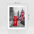 Plakat w ramie 40x50 - Londyńska Budka przy Big Benie - Londyn, budka - rama biała