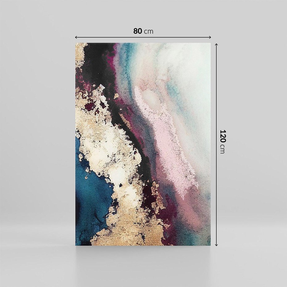 Obraz na płótnie 80x120 - Elegancki Impuls - abstrakcyjne plamy, rozlana farba