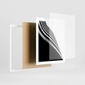 Plakat w ramie 40x50 - Architektoniczna Fala - architektura, falowany budynek - rama biała